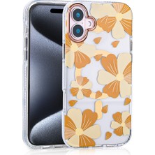 Ceponya iPhone 16 Plus Kılıf Magsafe Şarj Özellikli Papatya Desenli Kapak