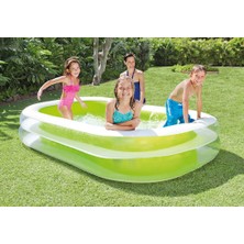 Toha Intex Swim Center Şişme Aile Havuzu 262×175 cm 770 L | Şeffaf Yeşil, Geniş Tasarım (6+)