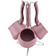 UltraMint Şık 3'lü Rodi Granit Cezve Takımı, Modern ve Dayanıklı Tasarım