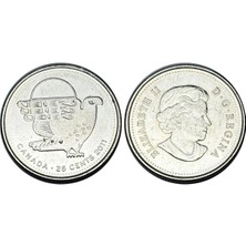 Emir Collection Kanada 2011 Yılı Efsanevi Doğa – Alaca Şahin 25 Cent Koleksiyon Para
