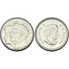 Emir Collection Kanada 2005 Yılı Kanada'da Gaziler Yılı 25 Cent Koleksiyon Para