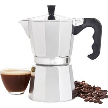 UltraMint Moka Express Espresso Cezvesi, Alüminyum Gövde, Ocak Üstü Kahve Demleme