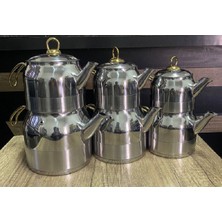 UltraMint Indüksiyon Tabanlı Goldkulp Çelik Çaydanlık, 4,5l, Aile Boyu, Şık ve Dayanıklı