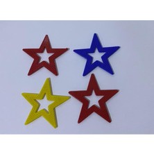 abnturk 4 Adet Yıldız Figürlü Bisiklet Tekerleği Jant Süsü Motor Teker Dekoru