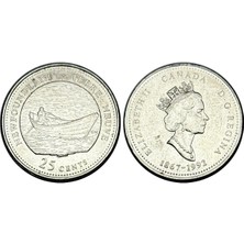 Emir Collection Kanada 1992 Yılı Newfoundland ve Labrador Hatıra 25 Cent Koleksiyon Para