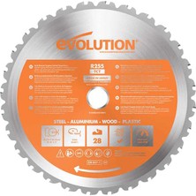 Evolution R255TCT-28MS Çoklu Malzeme Için Daire Testere Bıçağı, 255MM