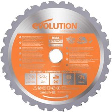 Evolution R185TCT-20CS Çoklu Malzeme Için Daire Testere Bıçağı, 185MM