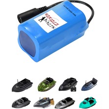 Hergele Balık Sazan Yemleme Botu Pili 7.4V, 6400 Mah Akıllı Bms Koruma Sistemi Tekne Pili