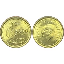 Emir Collection Türkiye 1997 Yılı Tedavül 5000 Lira Çil ( Unc )