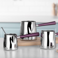 UltraMint Mor Cezve Takımı, Şık ve Dayanıklı, Güzel Sunumlar Için Ideal