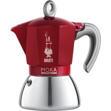 UltraMint Kırmızı 6 Cup Indüksiyonlu Moka Pot, Pratik ve Şık Kahve Keyfi