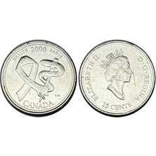 Emir Collection Kanada 2000 Yılı Sağlık 25 Cent Koleksiyon Para