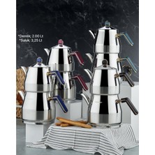 UltraMint Paslanmaz Çelik Indüksiyon Tabanlı Jumbo Çaydanlık Takımı