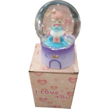 PremiumPort Lila Mor Kar Küresi - Küçük Boy, Büyülü ve Şık Dekorasyon Parçası