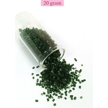 Royaleks Kesme Cam Boncuk 2mm - 20 Gram - Şeffaf Koyu Yeşil -BNC319