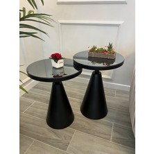 Valda 2 Li Class Siyah Boyalı Yan Sehpa