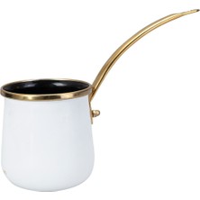 UltraMint Troy Orta Boy Beyaz Seramik Cezve, Şık ve Kullanışlı Tasarım