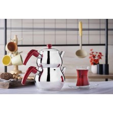 UltraMint Büyük Boy Aile Boyu Süzgeçli Çaydanlık Takımı, Şık ve Kullanışlı