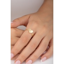 Kolyecik 14 Ayar Altın Kişiselleştirebilir Kalp Yüzük