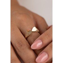 Kolyecik 14 Ayar Altın Kalp Yüzük