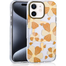 Ceponya iPhone 12 Kılıf Magsafe Şarj Özellikli Papatya Desenli Kapak