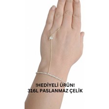 Stelo Forte Zirkon Taşlı Şahmeran Kalp Figürlü Paslanmaz Çelik Şahmeran