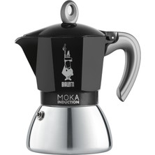 UltraMint Çift Katmanlı Indüksiyon Siyah Moka Pot, 6 Cup, Şık ve Dayanıklı