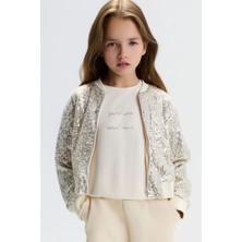 NK Tekstil Star Kız Ceket - Krem