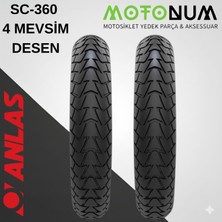 Motonum Motolux Rossı Rs 50 Ön ve Arka Lastik Takımı -SC360-4 Mevsim- LST00119