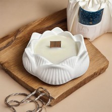 Waxera Dekoratif Taş Tozu Lotus Çiçeği Soya Mum