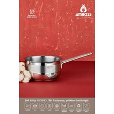 UltraMint Paslanmaz Çelik Indüksiyon Tabanlı Sütlük ve Sosluk, 16 cm