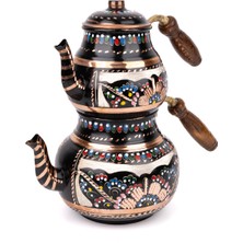 UltraMint Büyük Boy Bakır Çaydanlık, Şık ve Dayanıklı, Geleneksel Tasarım