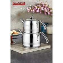 UltraMint Paslanmaz Çelik Midi Boy Çaydanlık, Metal Saplı, Dayanıklı ve Şık Tasarım