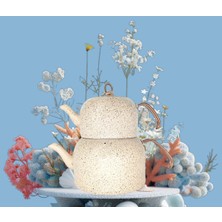 UltraMint 4 Parça Bio Granit Çaydanlık Seti, Sağlıklı, Pfoa ve Ptfe Free, Kum Beji