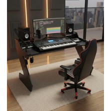 Michael Brean Org Klavye Sehpası Standı Stüdyo Masası 150 cm Bardaklık ve Kulaklık Tutucu Hediye