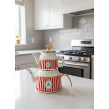 UltraMint Emaye Çaydanlık Seti, Şık ve Kullanışlı Çay Demleme Aracı