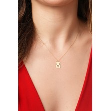 Kolyecik 14 Ayar Ayıcık Kalpli Kolye