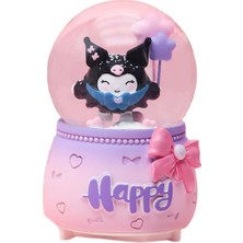 PremiumPort Işıklı ve Müzikli Büyük Boy Kar Küresi, Pembe Tasarım, Dekoratif Ürün