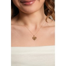 Kolyecik 14 Ayar Altın Kalp Kolye
