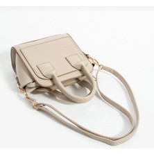 Legend Aksesuar Kadın Kutu Model Üç Gözlü Fermuar Kapama Çok Şık Mini El ve Omuz Çantası