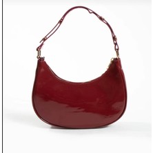 Legend Aksesuar Kadın Rugan Parlak Deri Baget El ve Omuz Çantası