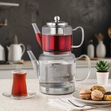 UltraMint Şeffaf Cam Çaydanlık, Sağlıklı ve Dayanıklı, Modern Tasarım