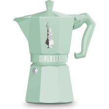 UltraMint 6 Cup Moka Express Yeşil Metal Kahve Makinesi, Şık ve Dayanıklı Tasarım