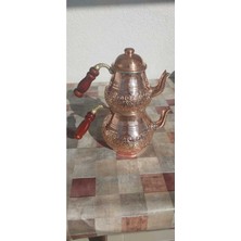 UltraMint Bakır Çaydanlık Orta Boy Çekiç Dövme Desenli Kaliteli ve Şık Tasarım