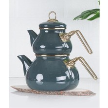 UltraMint Şık ve Şeffaf Emaye Çaydanlık, Modern Tasarım, Dayanıklı ve Kullanışlı