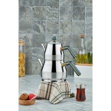 UltraMint Paslanmaz Çelik Çaydanlık Seti, 0,75 L ve 1,75 L Alt Hazne