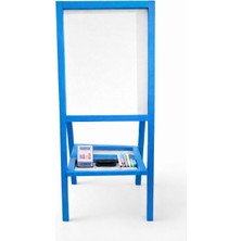 Drn Kids ve Eğitim Yazı Tahtası,Çift taraflı katlanabilen, 15 renkli tebeşir, silgi, kalem hediyeli