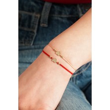 Kolyecik 14 Ayar Kalpli Bileklik