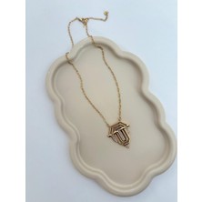 Marsel Büyük Boy Serenay Model Gold Çelik Kolye