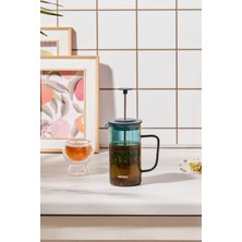 UltraMint Şeffaf Borosilikat Cam French Press 350 Ml, Zarif ve Dayanıklı Tasarım